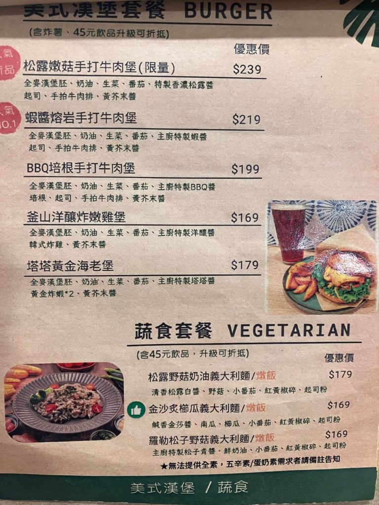 【台中北區】貝拉索 Plus 五常店 | 義大利麵燉飯與早午餐推薦！餐廳環境菜單價位介紹