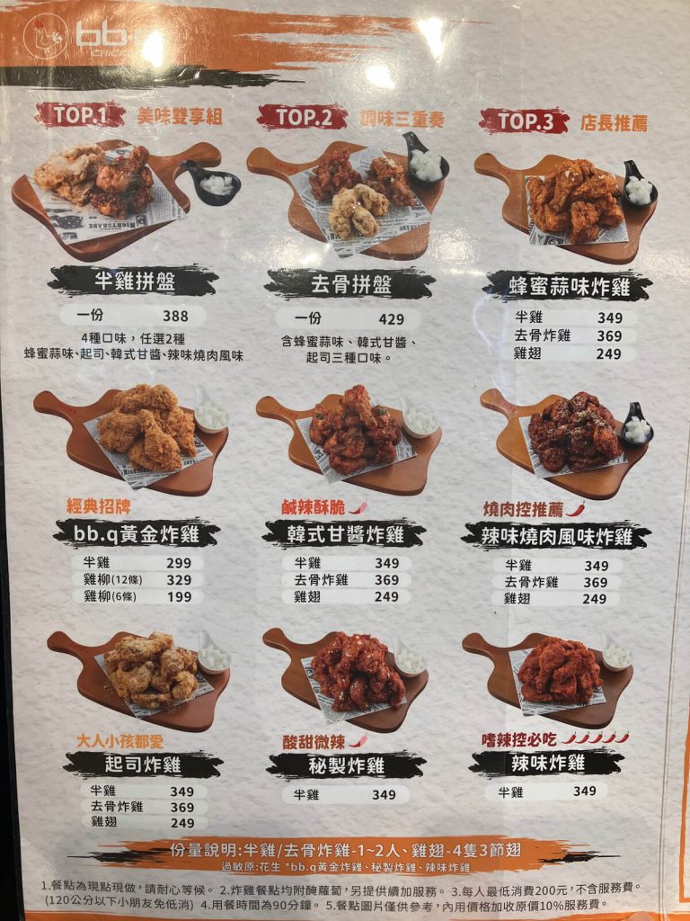 【台中北屯】bb.q CHICKEN 台中崇德店 | 韓式炸雞推薦！餐廳環境菜單價位介紹